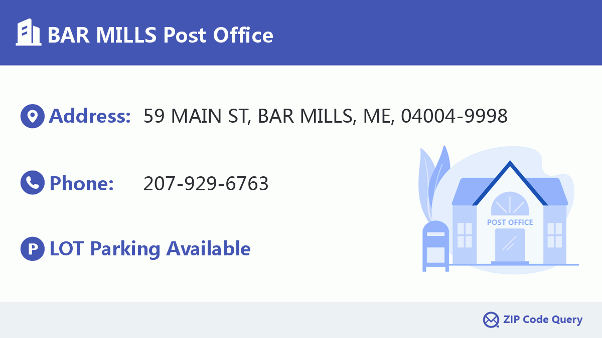 Post Office:BAR MILLS