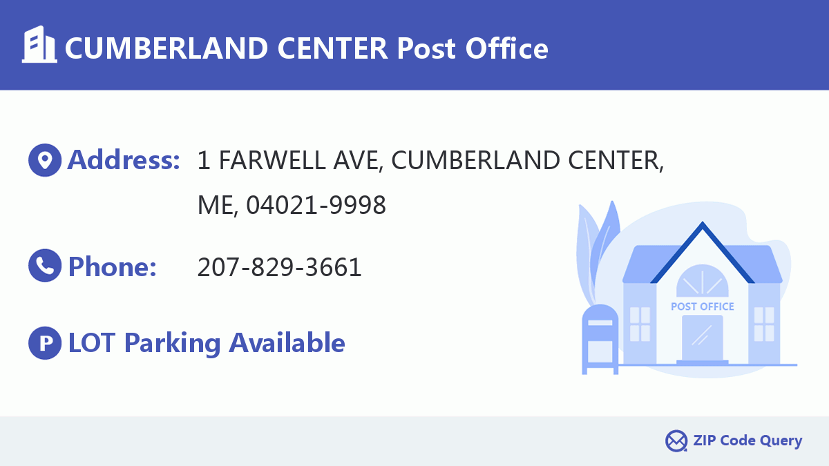 Post Office:CUMBERLAND CENTER