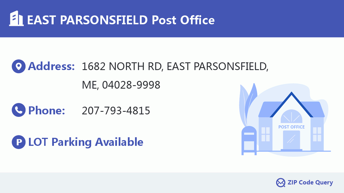Post Office:EAST PARSONSFIELD