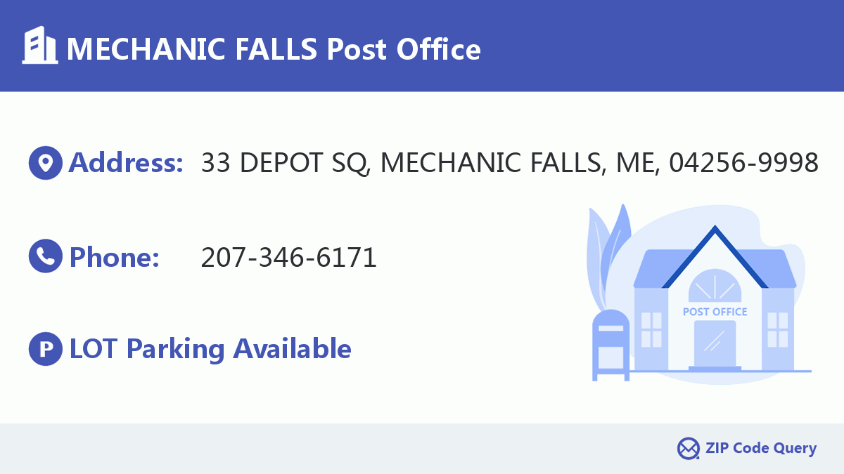 Post Office:MECHANIC FALLS