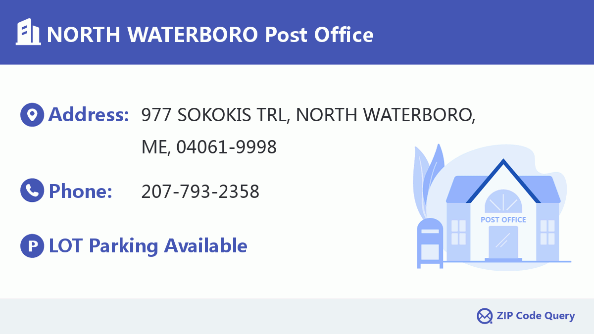 Post Office:NORTH WATERBORO