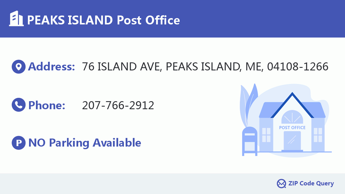 Post Office:PEAKS ISLAND