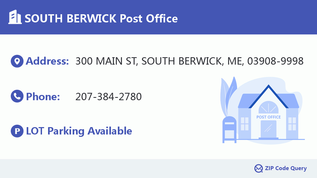 Post Office:SOUTH BERWICK