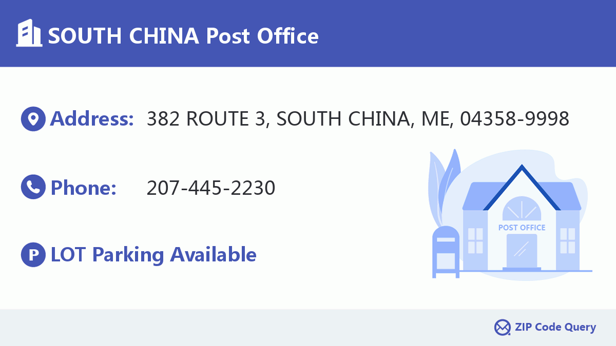 Post Office:SOUTH CHINA