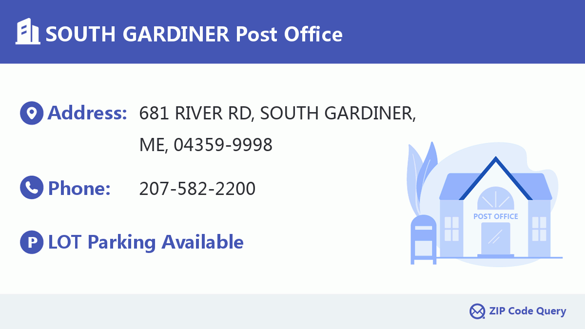 Post Office:SOUTH GARDINER
